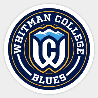 Blues - Whitman College Circle Sticker